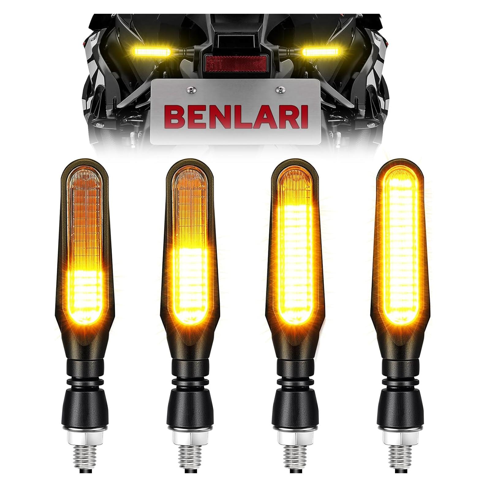 Luces de Señal de Giro LED Benlari 2 PACK Ámbar 12V Universales