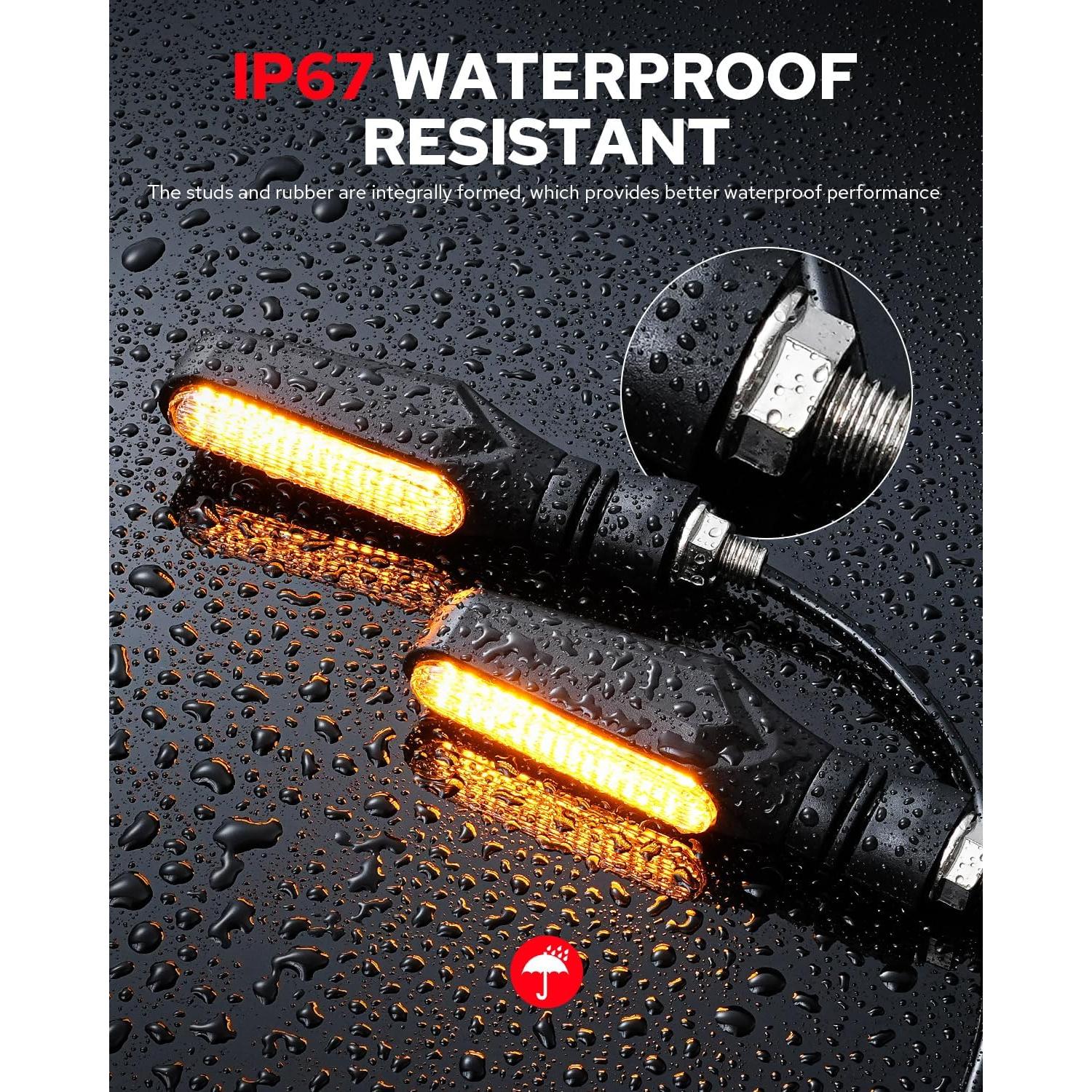 Luces de Señal de Giro LED Benlari 2 PACK Ámbar 12V Universales