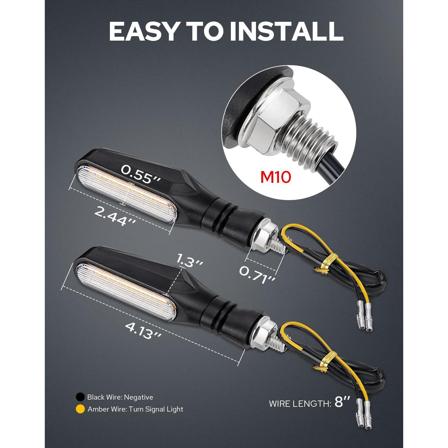 Luces de Señal de Giro LED Benlari 2 PACK Ámbar 12V Universales