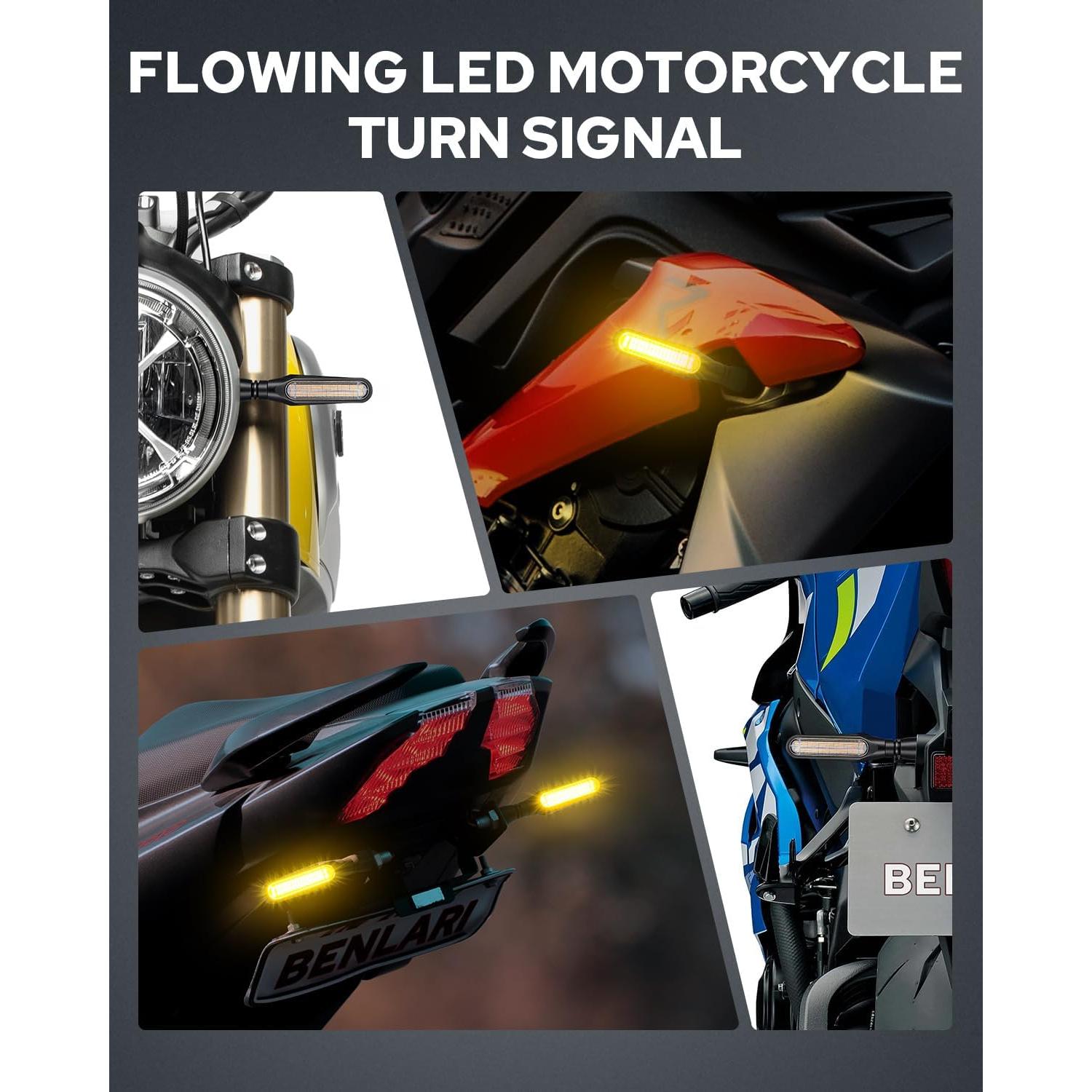 Luces de Señal de Giro LED Benlari 2 PACK Ámbar 12V Universales