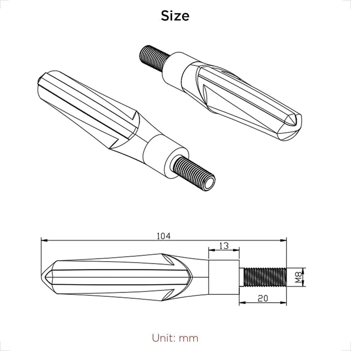 Señales de Giro LED Evermotor 2 Piezas 12V Impermeables