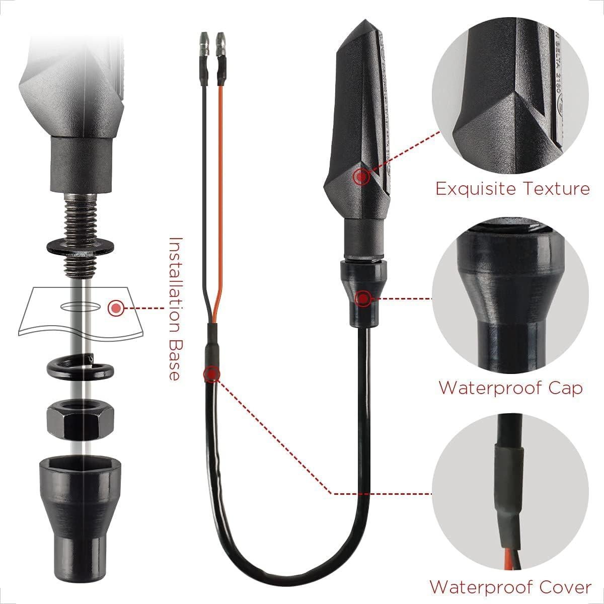 Señales de Giro LED Evermotor 2 Piezas 12V Impermeables