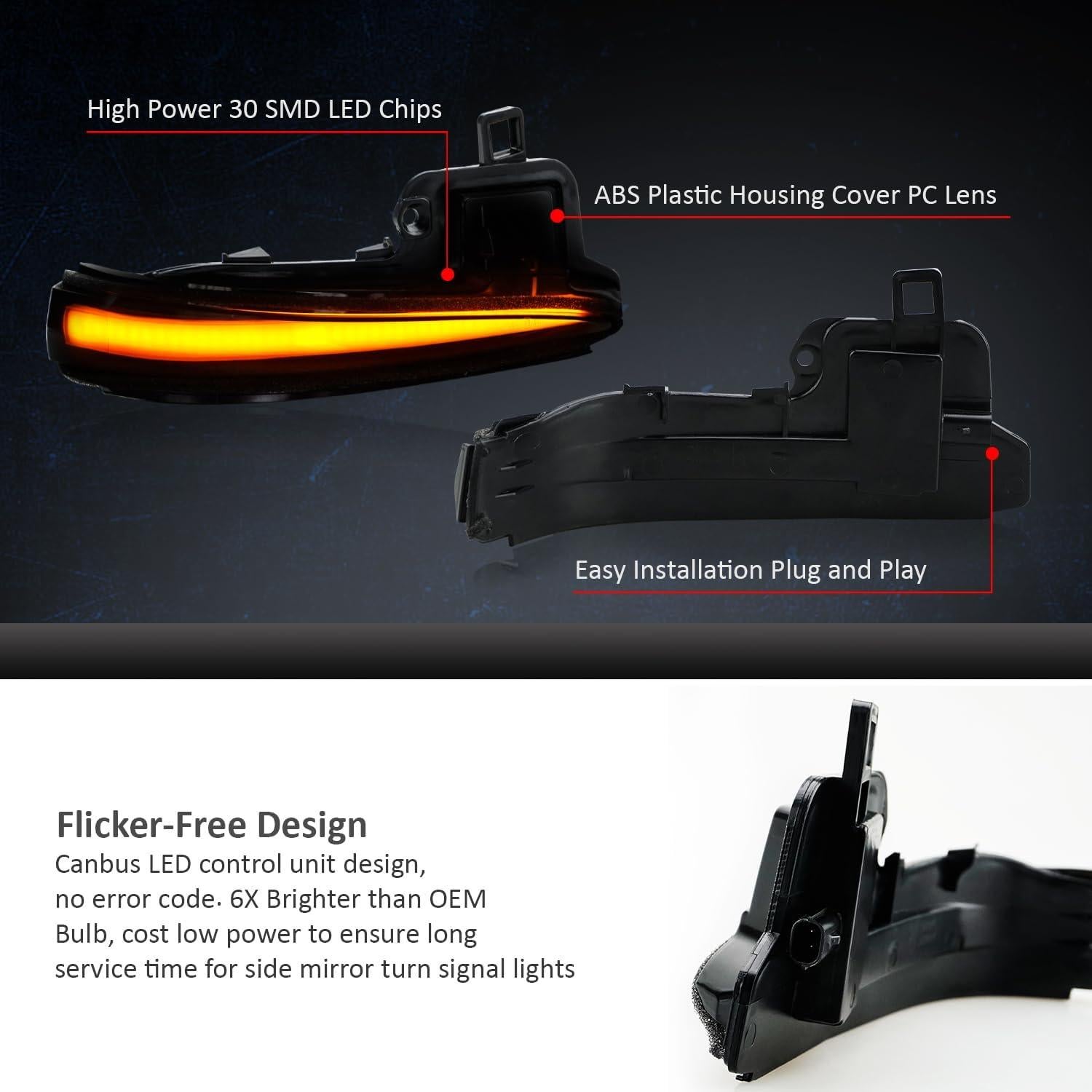 Luces de señal de giro LED D-Lumina para Toyota RAV4 Tacoma