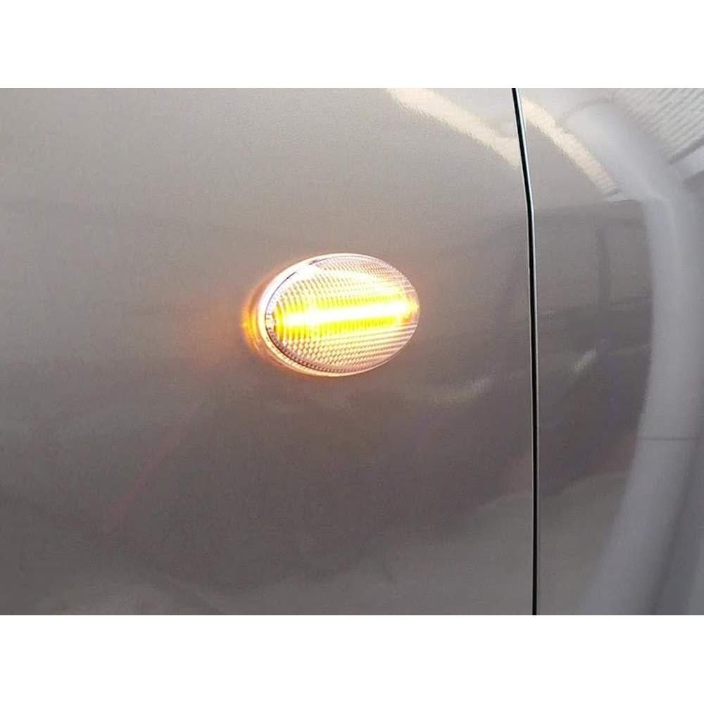 Kit Luz Marcador Lateral LED iJDMTOY Claro Secuencial Ámbar