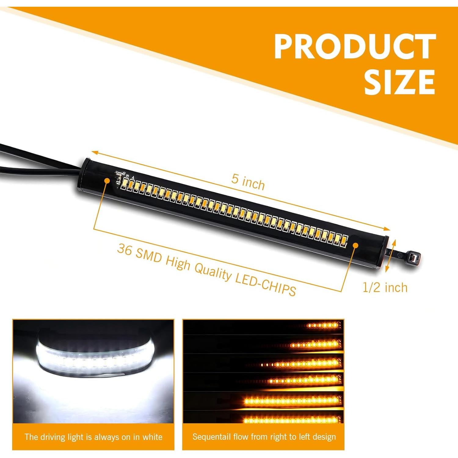 2 Piezas Luz de Señal de Giro LED Ferianl 12.19 cm Universal