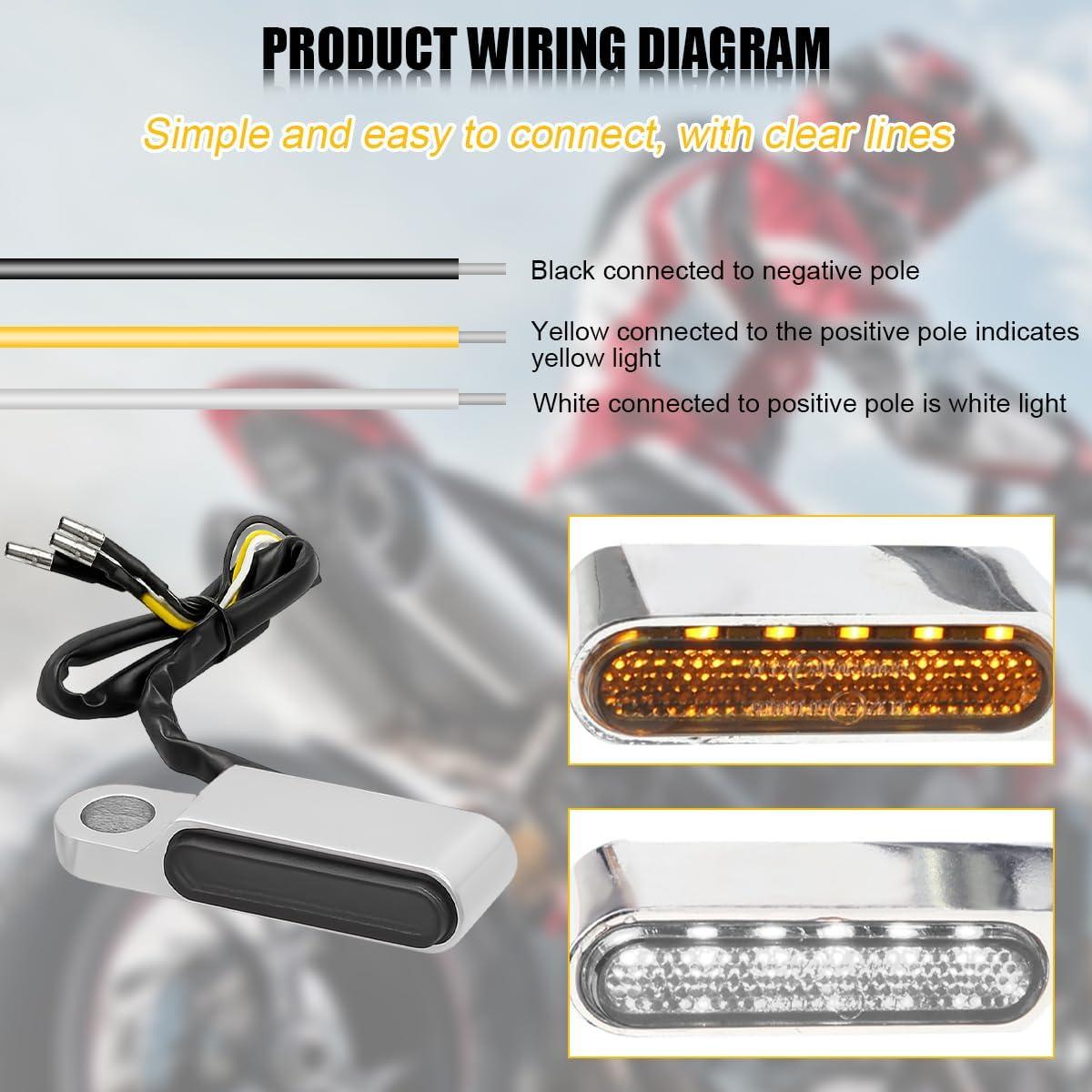 Luces de Señal de Giro LED Norkmdi para Motocicleta 2 Pcs