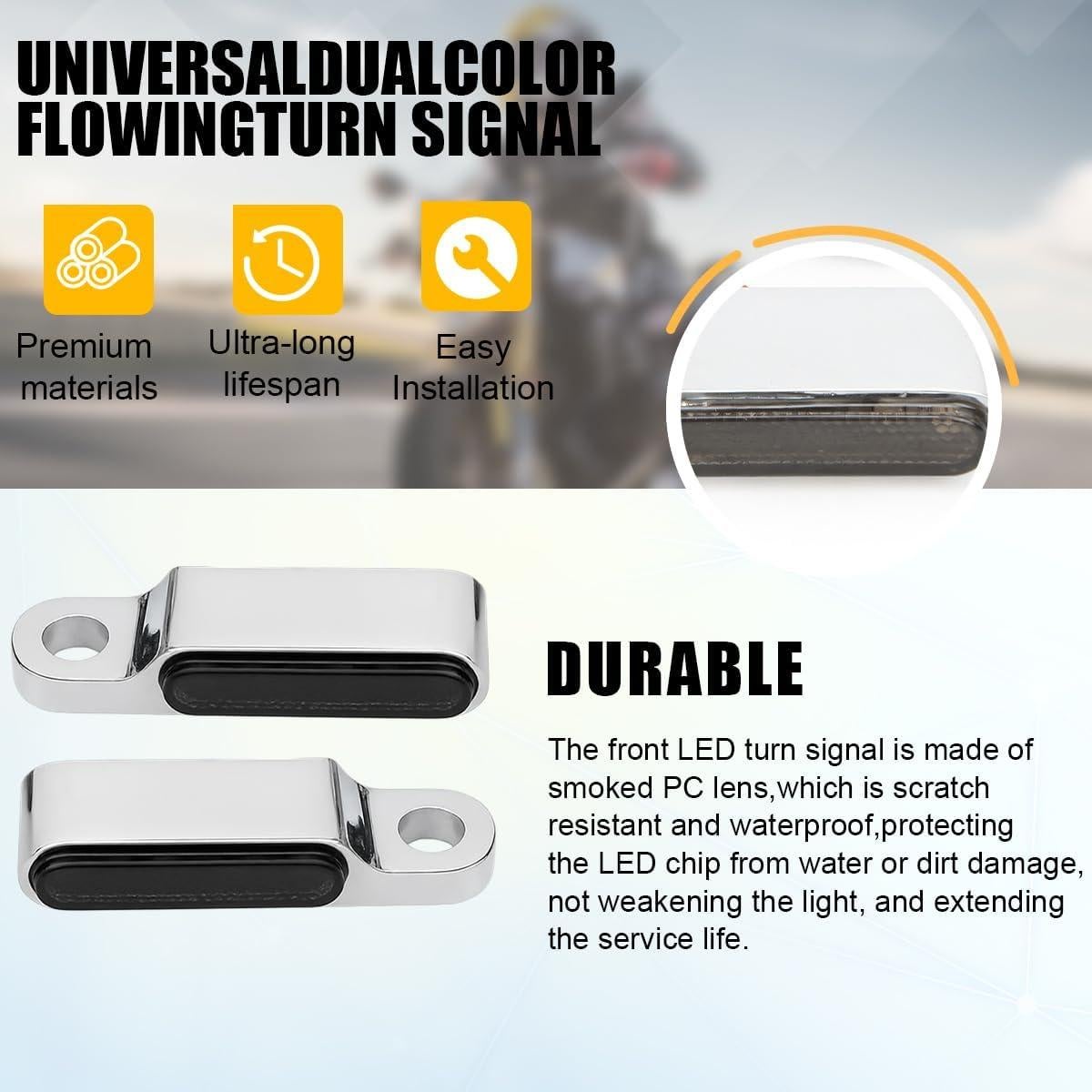 Luces de Señal de Giro LED Norkmdi para Motocicleta 2 Pcs