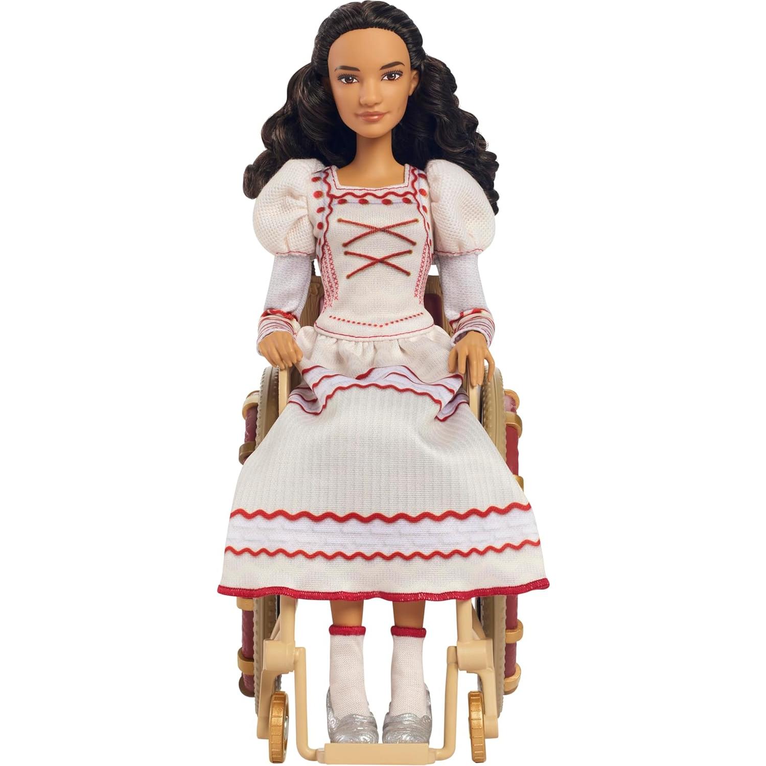 Muñeca de moda Wicked Nessarose Mattel con silla de ruedas
