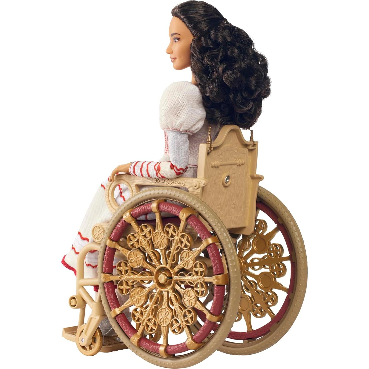 Muñeca de moda Wicked Nessarose Mattel con silla de ruedas