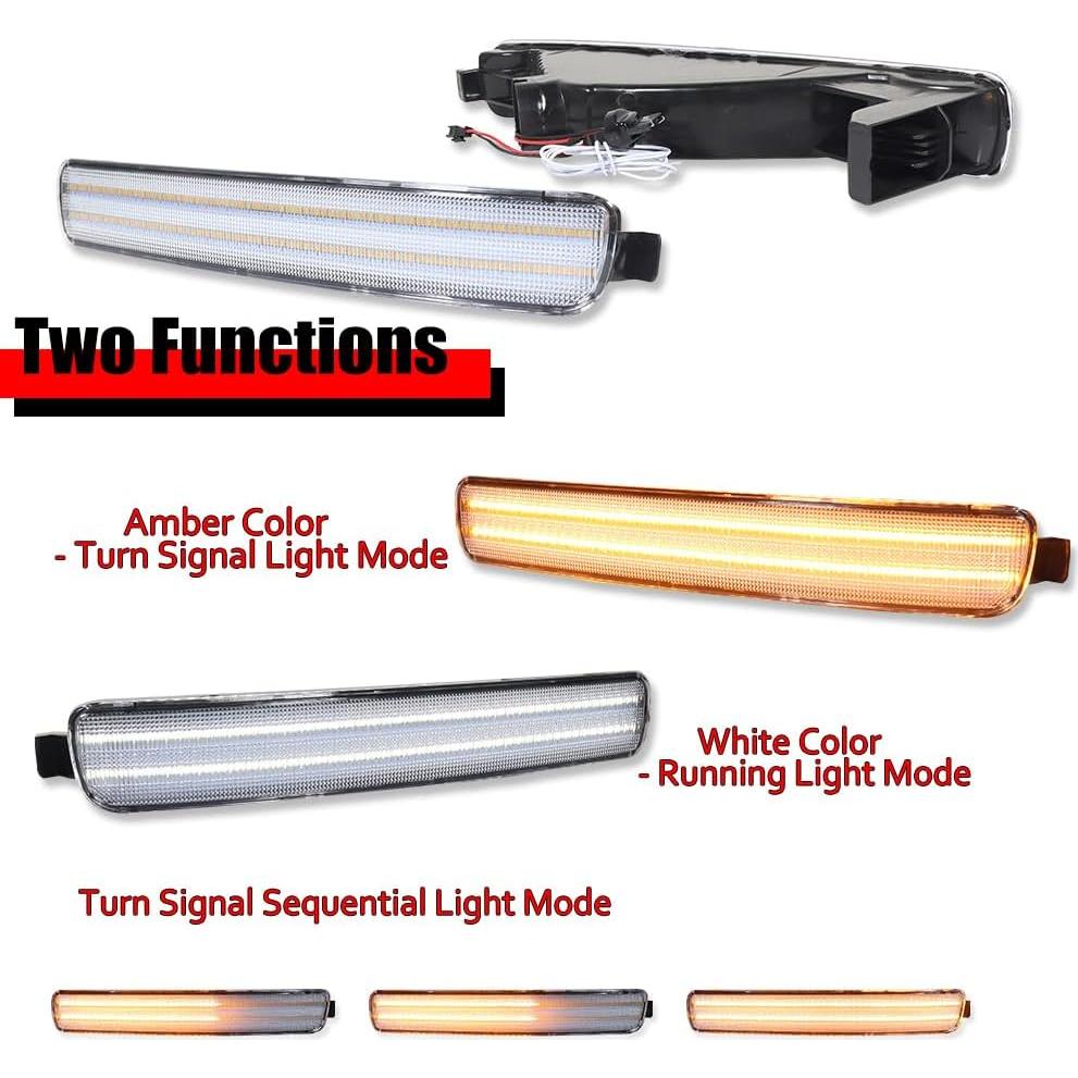 Luces LED de Señal de Giro Frontal GTINTHEBOX para Honda Accord 1996-1997