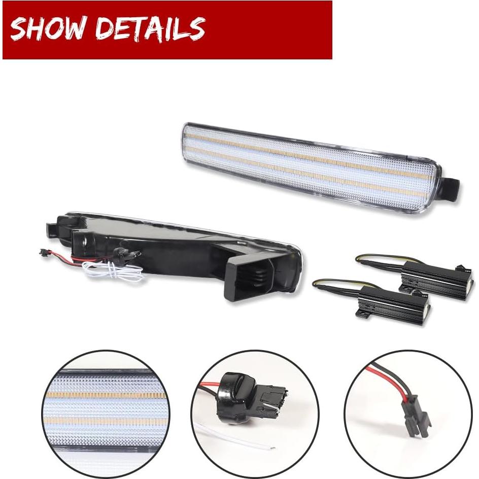 Luces LED de Señal de Giro Frontal GTINTHEBOX para Honda Accord 1996-1997