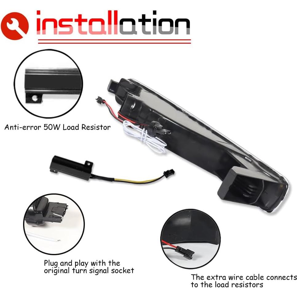 Luces LED de Señal de Giro Frontal GTINTHEBOX para Honda Accord 1996-1997