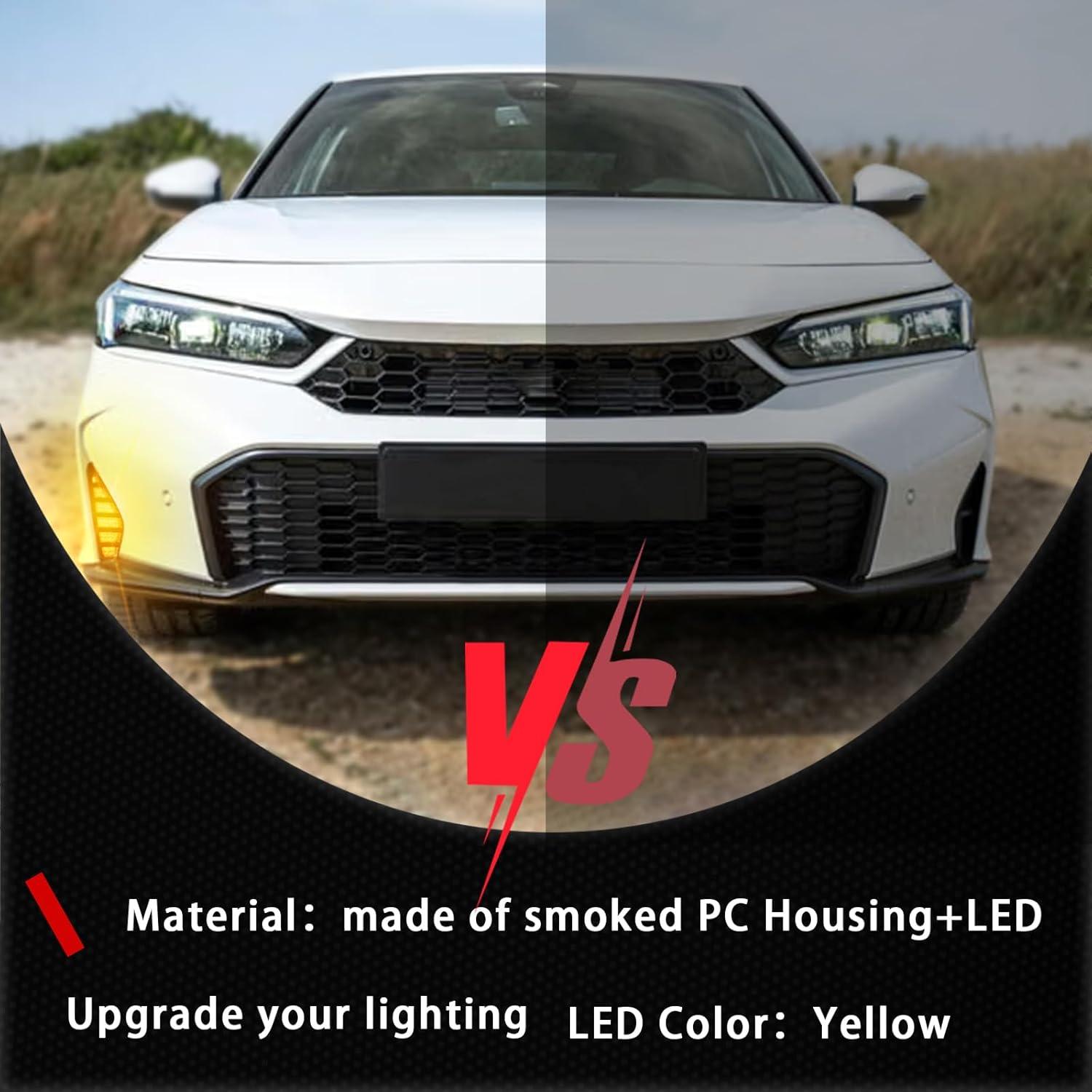 Luces de Niebla LED PGTOPONE para Honda Civic 2025 DRL
