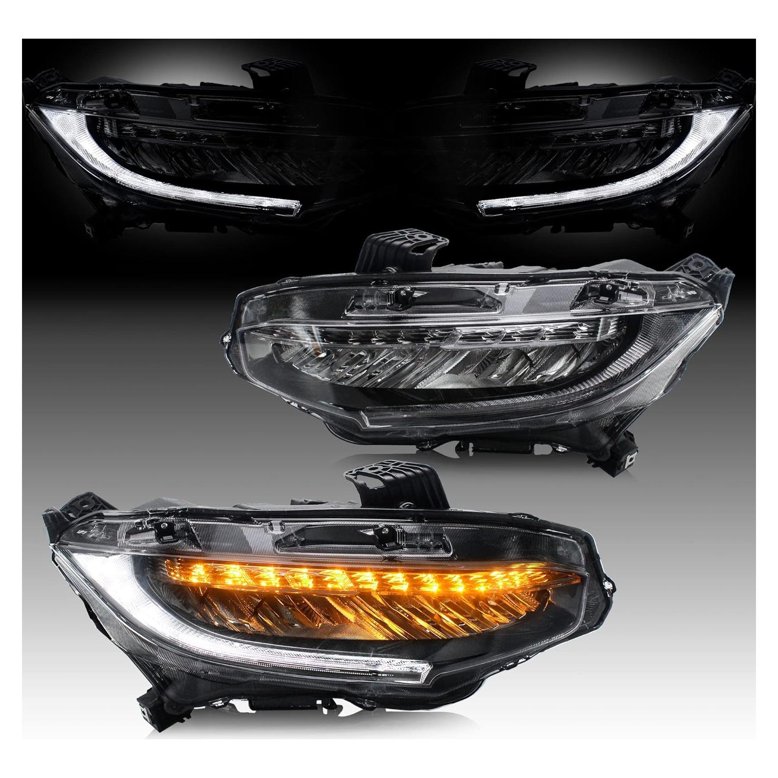Faros LED VLAND para Honda Civic 2016-2021, Secuencial