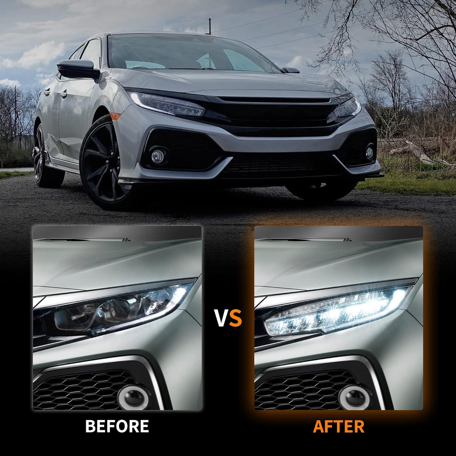 Faros LED VLAND para Honda Civic 2016-2021, Secuencial