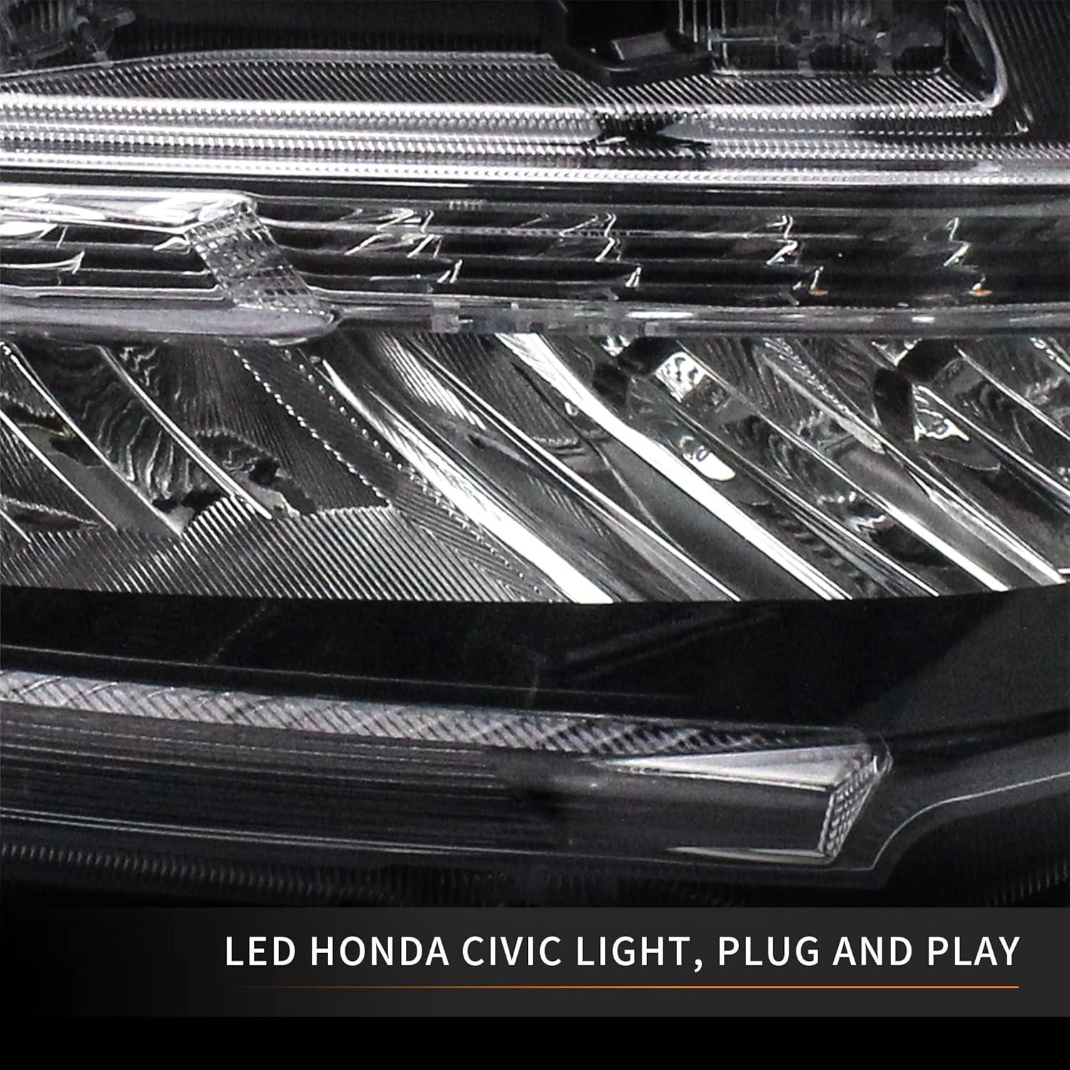 Faros LED VLAND para Honda Civic 2016-2021, Secuencial