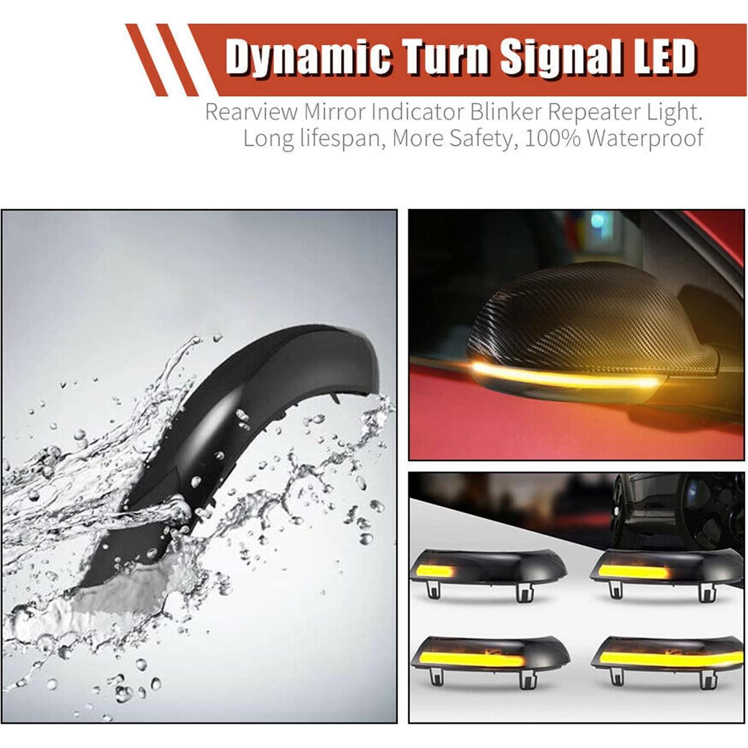 Luces de señal de giro LED Fuguang ámbar para VW Golf 5 Jetta