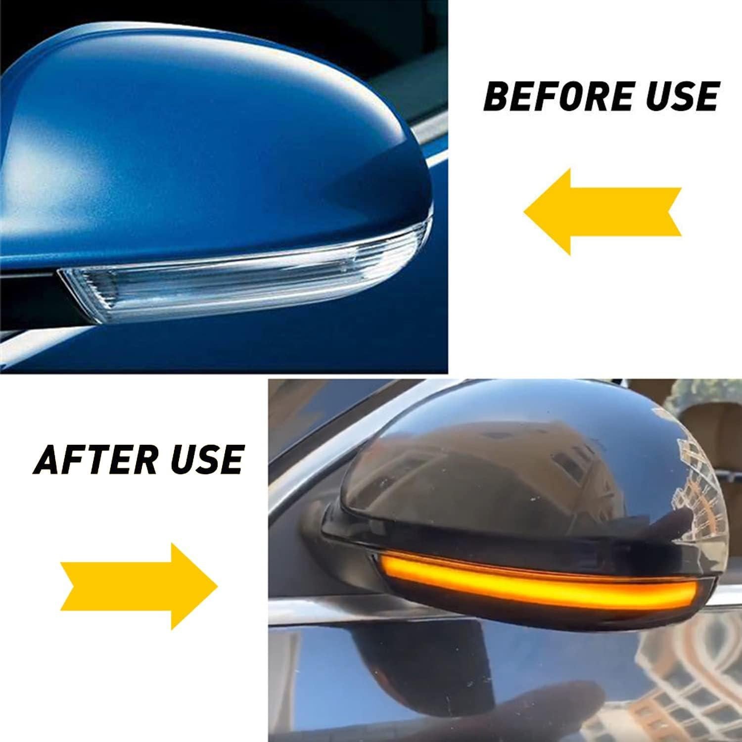 Luces de señal de giro LED Fuguang ámbar para VW Golf 5 Jetta