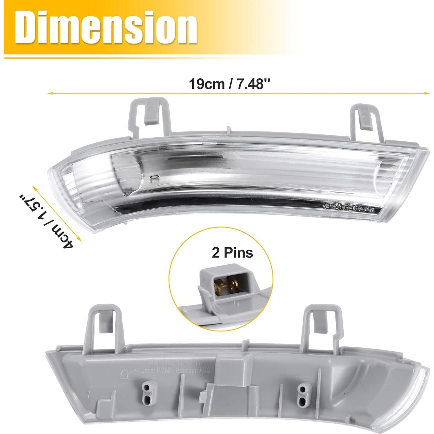 Luz de Señal de Giro LED Frontal Derecho X AUTOHAUX para Volkswagen