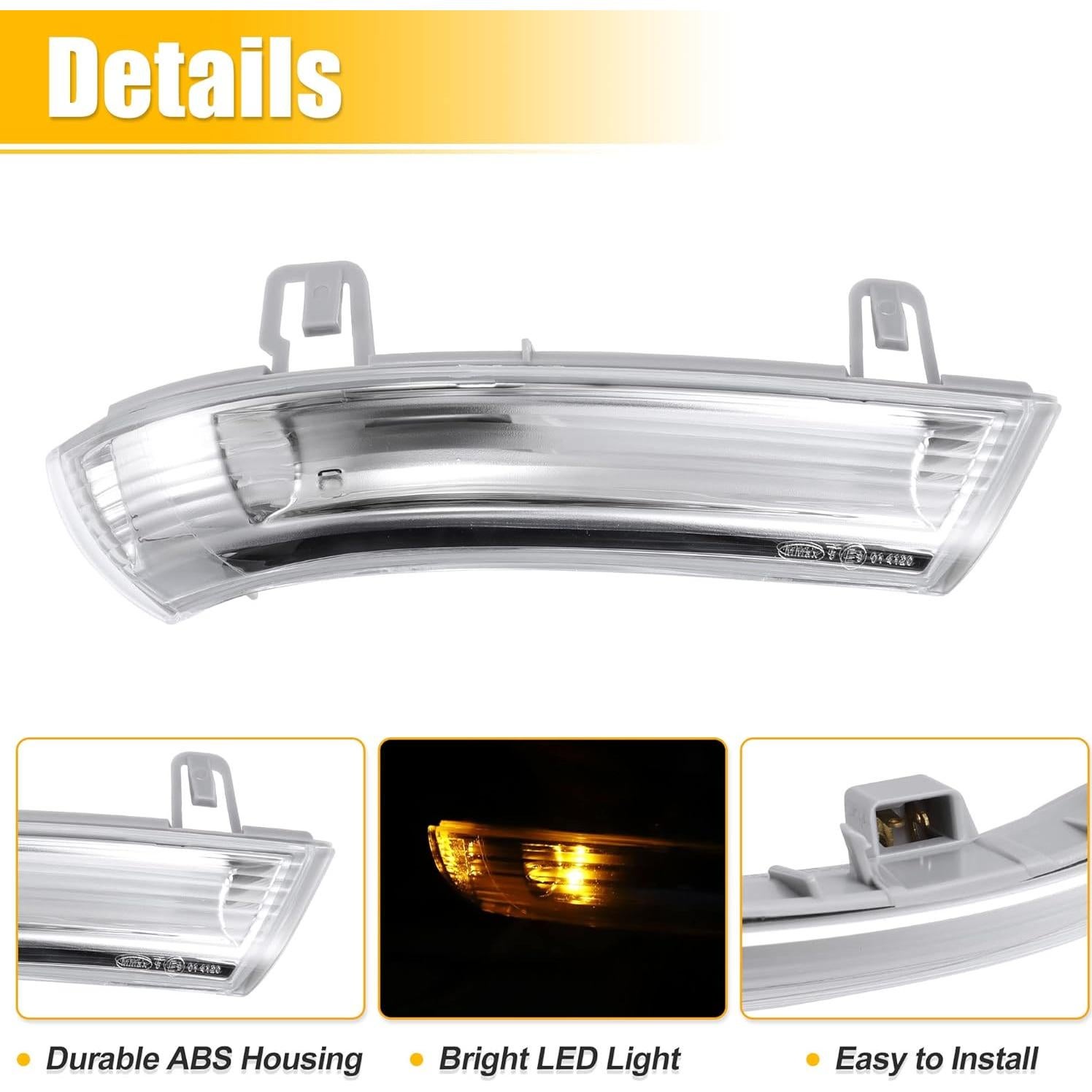 Luz de Señal de Giro LED Frontal Derecho X AUTOHAUX para Volkswagen