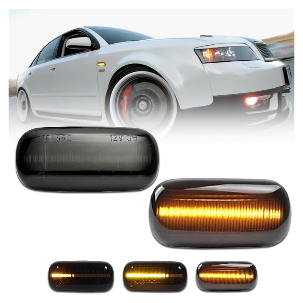 Luces de Marcador Lateral LED VANKUB para Au-di A4 A6 TT 2002-2013