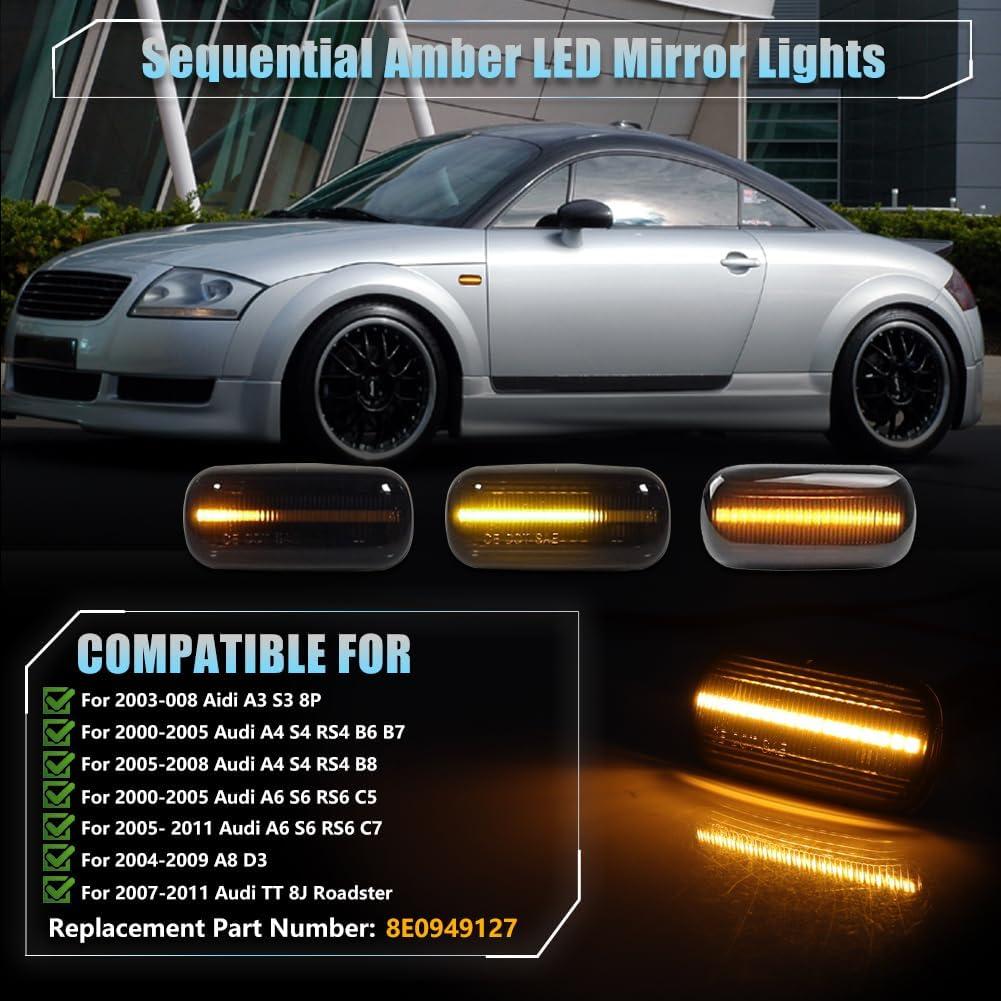 Luces de Marcador Lateral LED VANKUB para Au-di A4 A6 TT 2002-2013