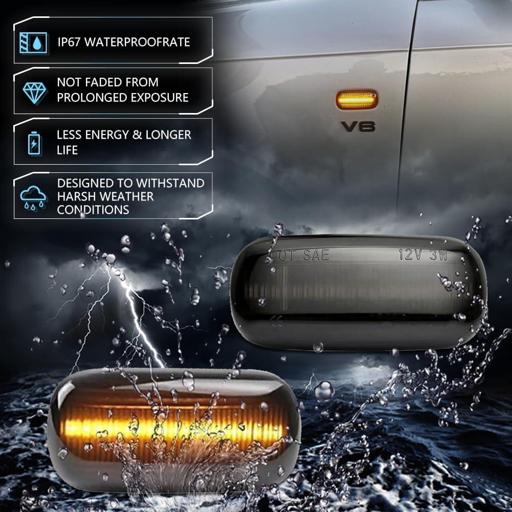 Luces de Marcador Lateral LED VANKUB para Au-di A4 A6 TT 2002-2013