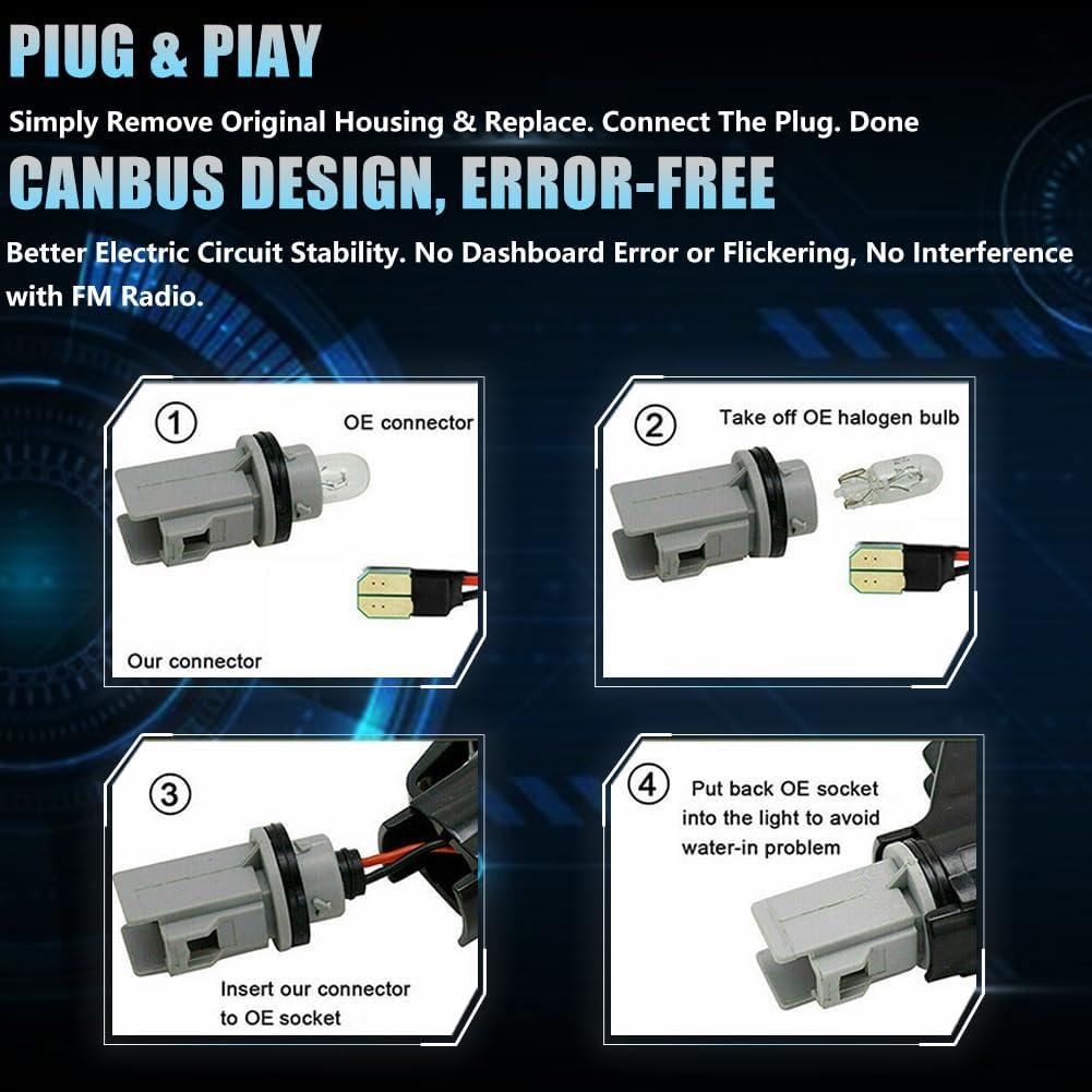 Luces de Marcador Lateral LED VANKUB para Au-di A4 A6 TT 2002-2013