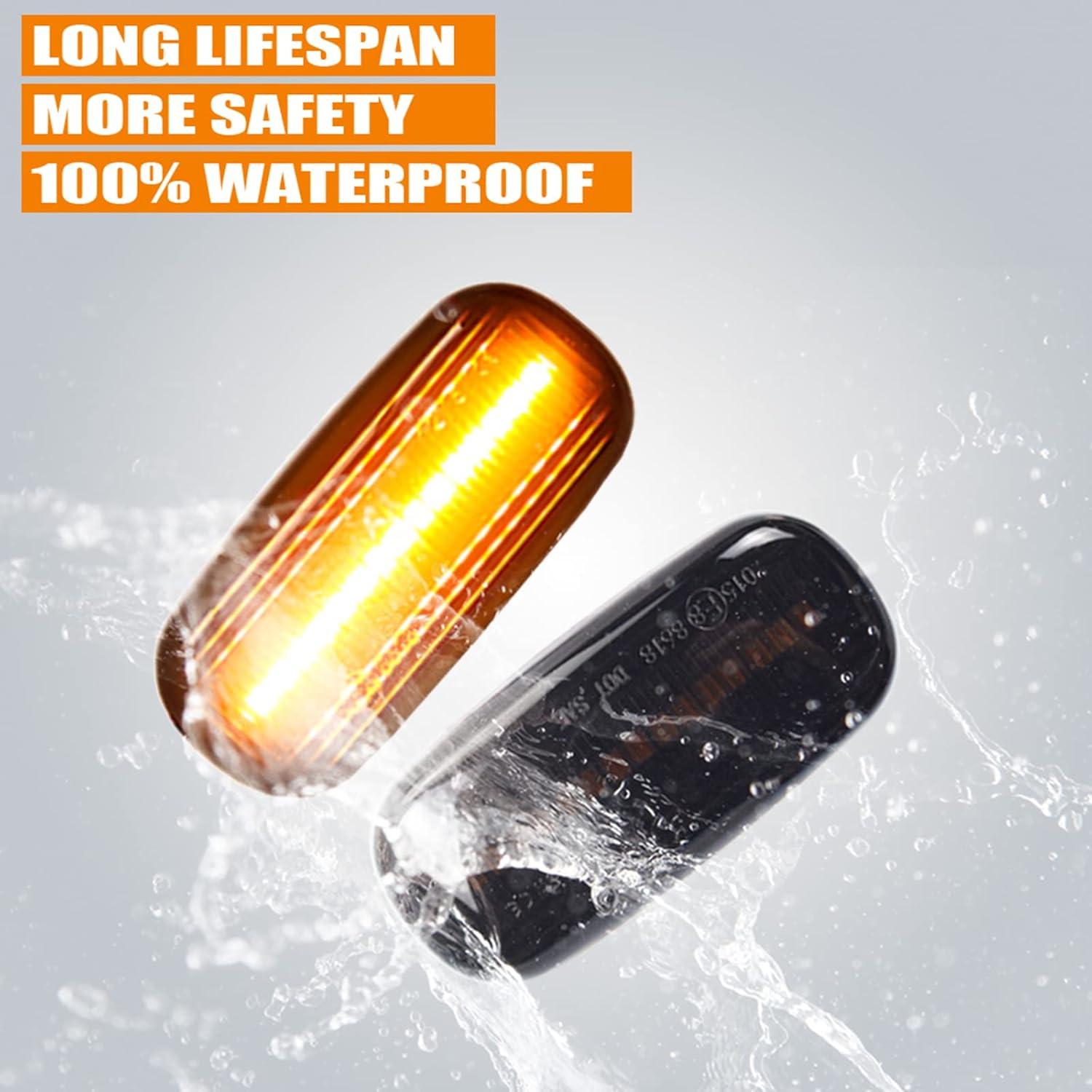 Luz de Marcador Lateral LED Ámbar Humo para Audi A3 A4 A6