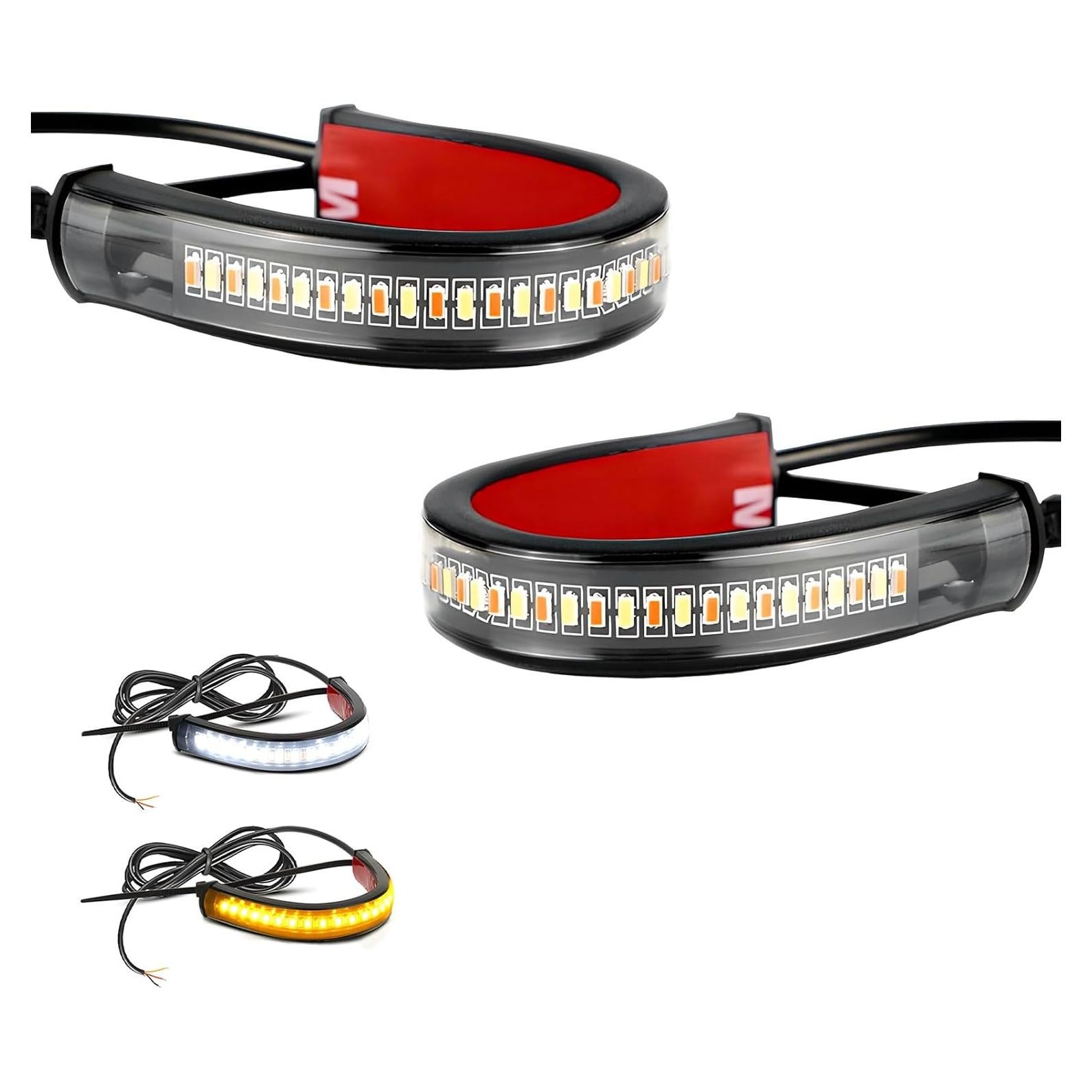 2 Tiras de Luz LED de Giro YTFRL para Motocicleta Impermeables