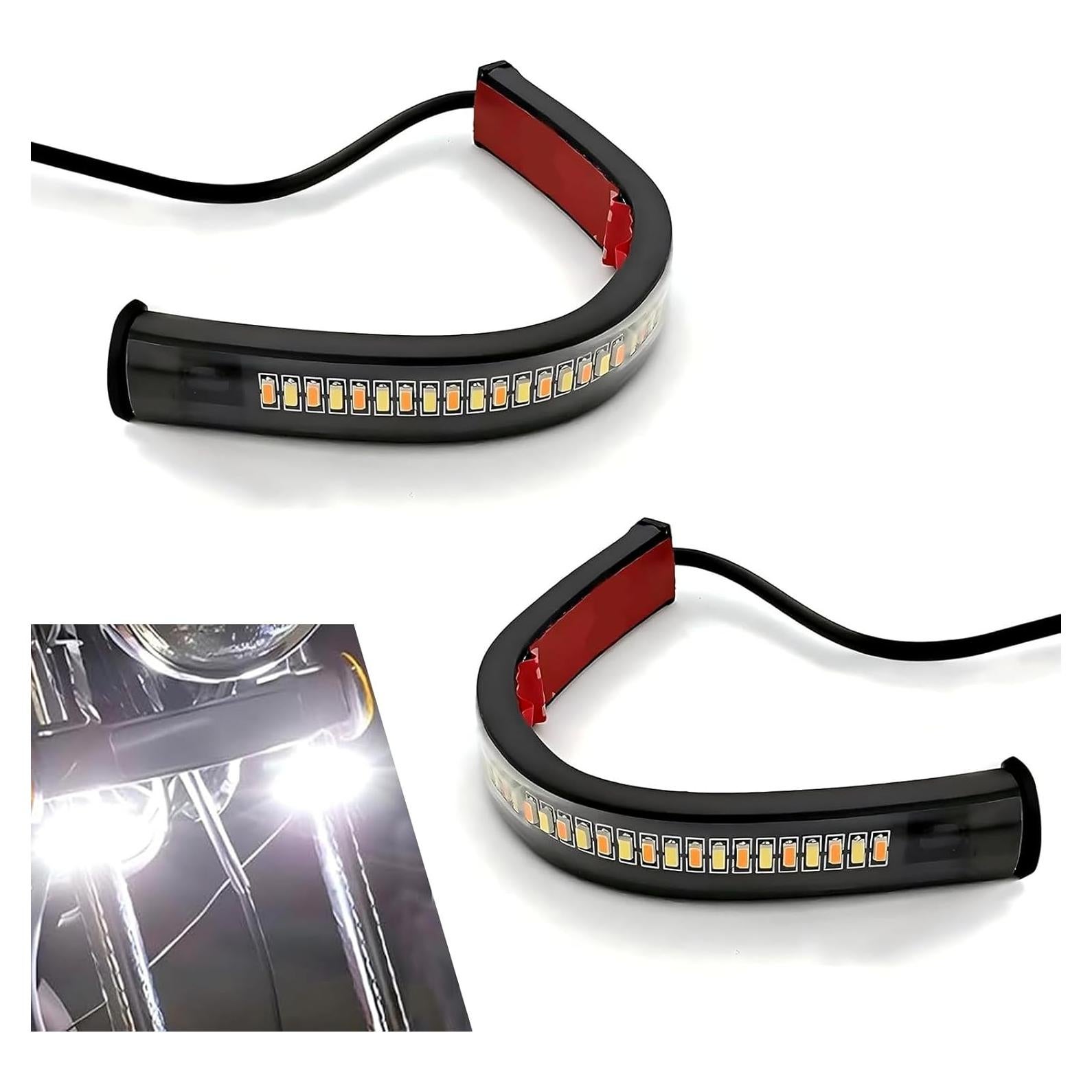 2 Tiras LED de Señal de Giro Dogary 36 SMD 3014 para Motocicleta