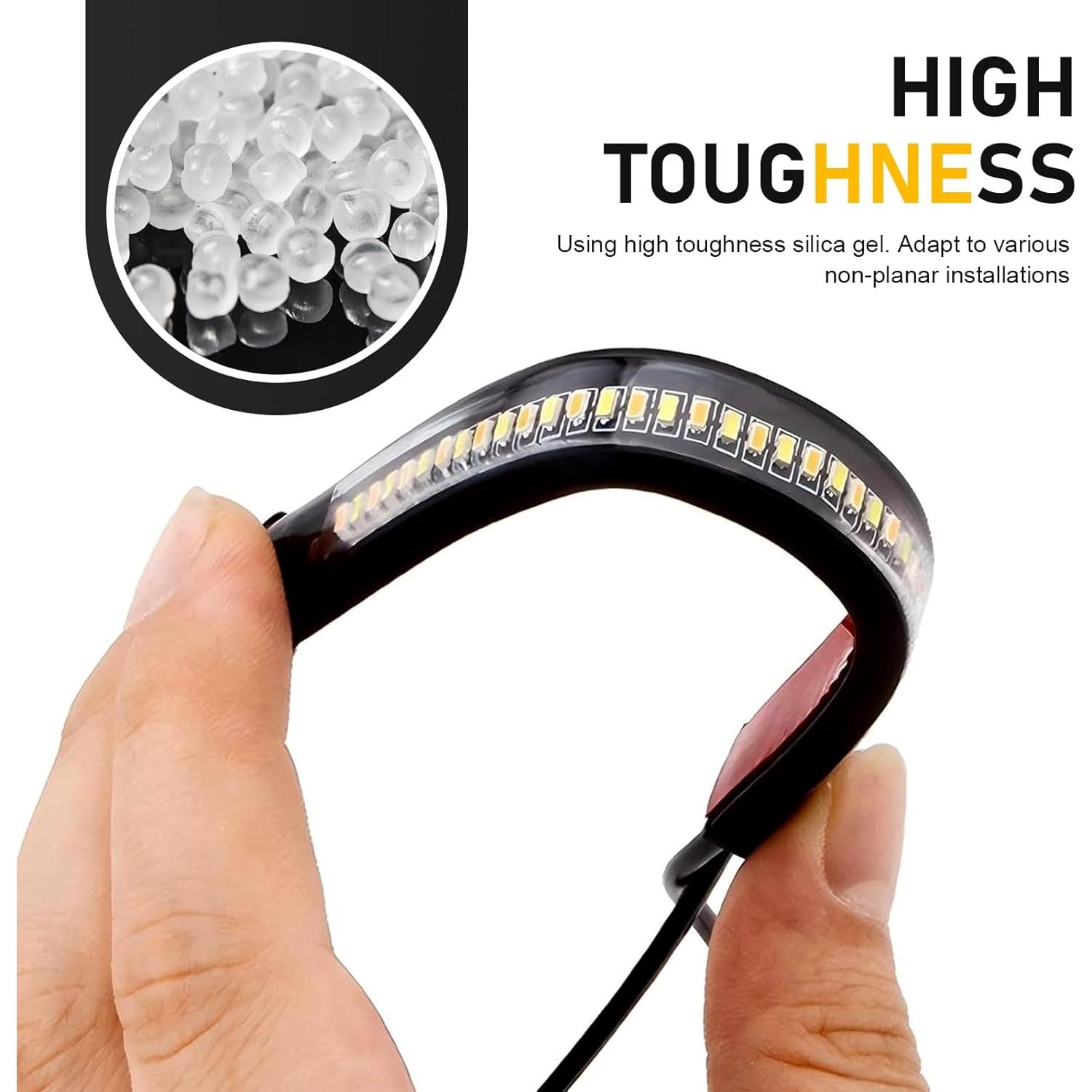 2 Tiras LED de Señal de Giro Dogary 36 SMD 3014 para Motocicleta