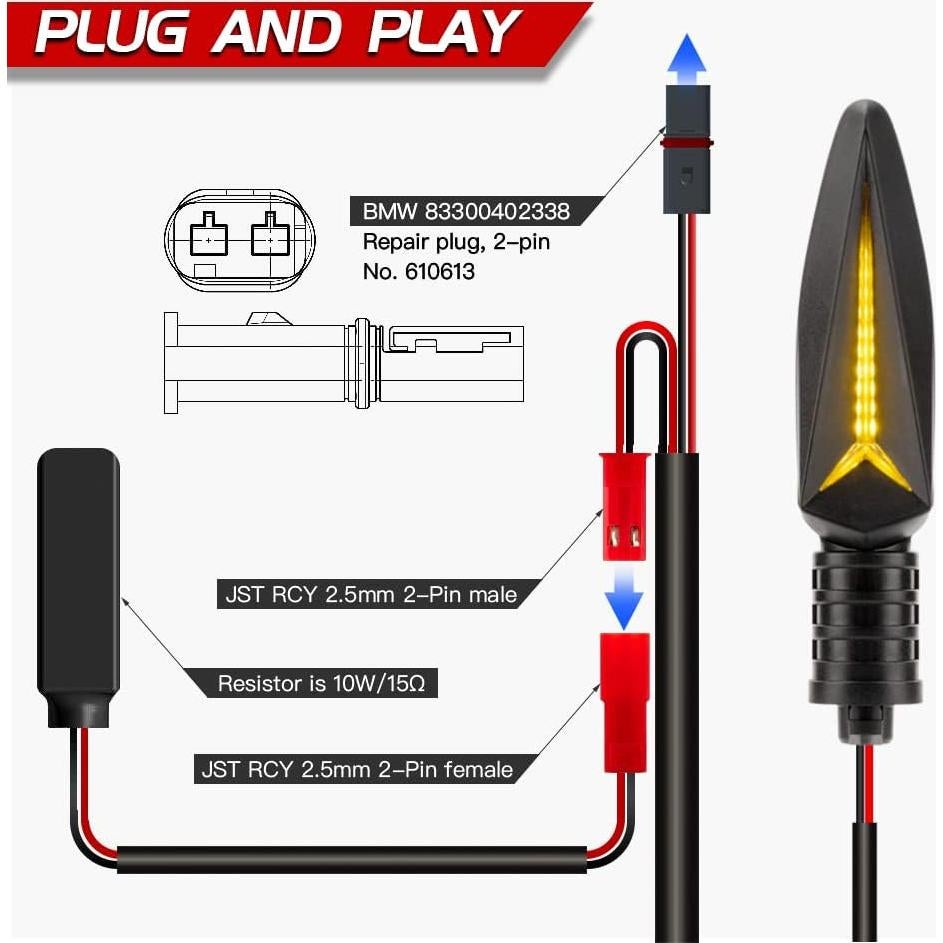 Luces de Giro LED HAZAWA para BMW R1200GS F650GS F700GS