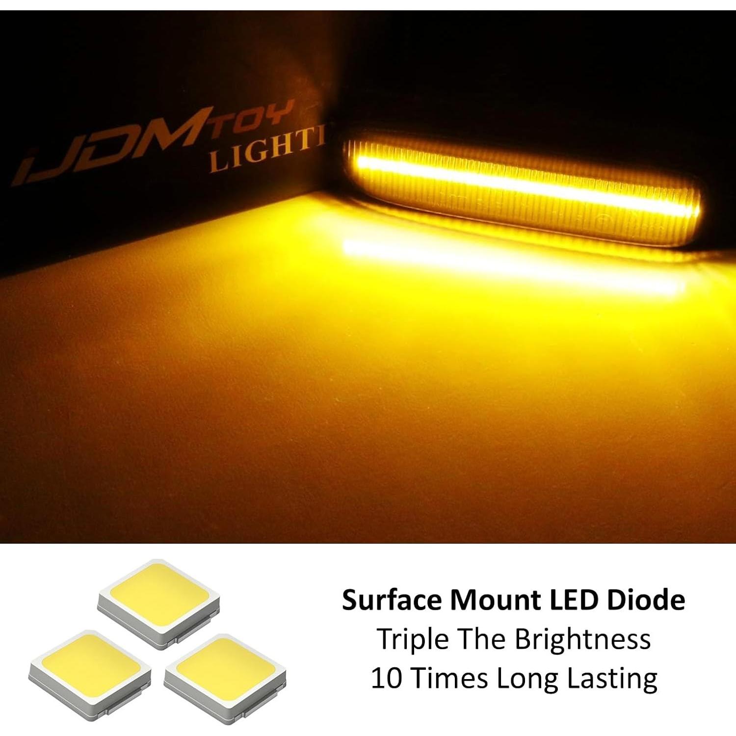 Kit de Luz de Marcador Lateral LED Ahumada iJDMTOY para BMW E46