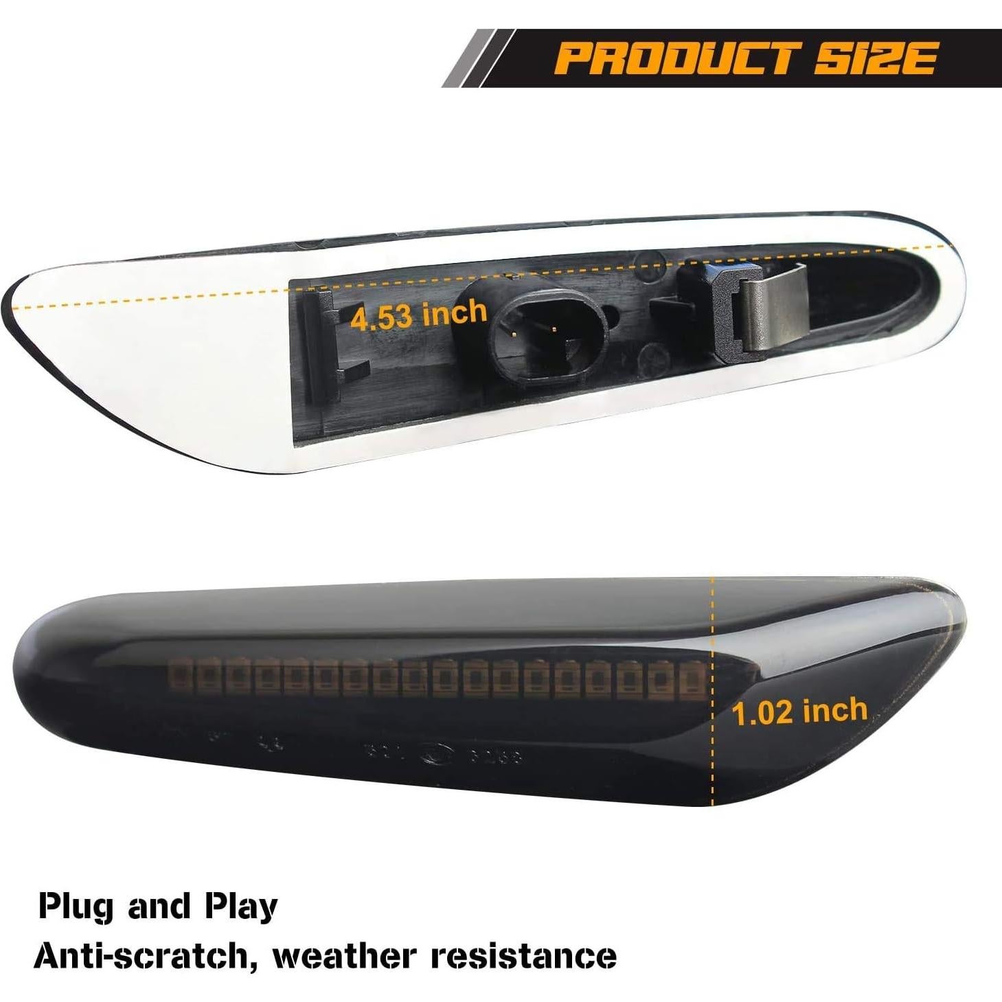 Luces de Giro LED RUXIFEY para BMW E81 E87 E82 E88 E90 E91 E92