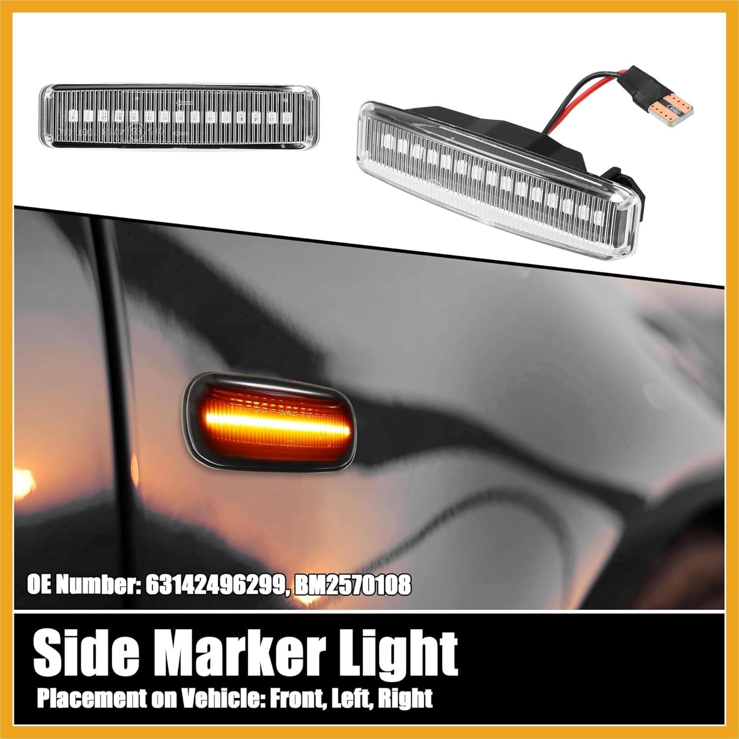 Luces de Marcador Lateral LED Partuto para BMW 528I 540I M5