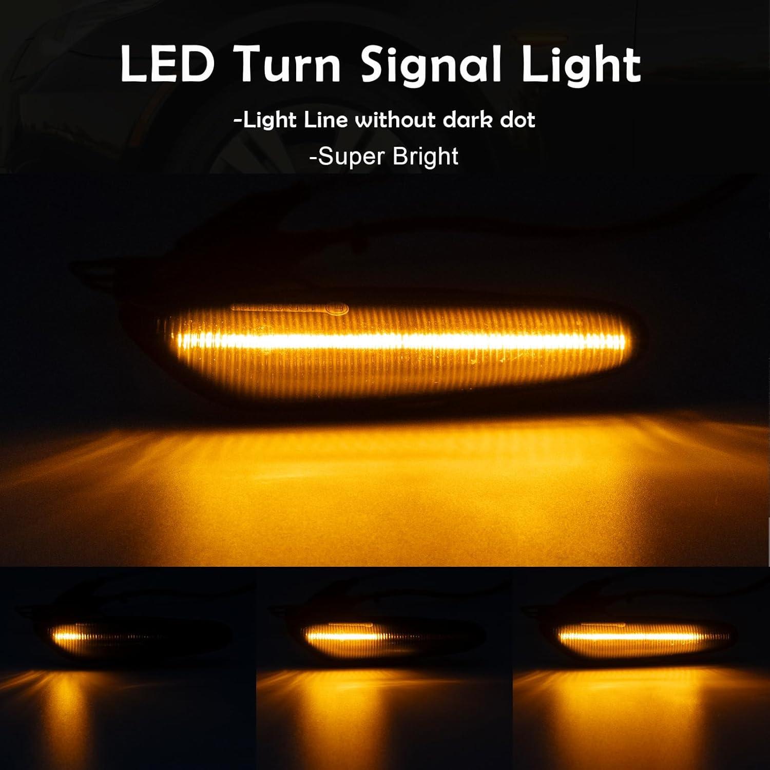 Luces de Marcador Lateral LED AUYICH Lente Ahumada 2 Unidades