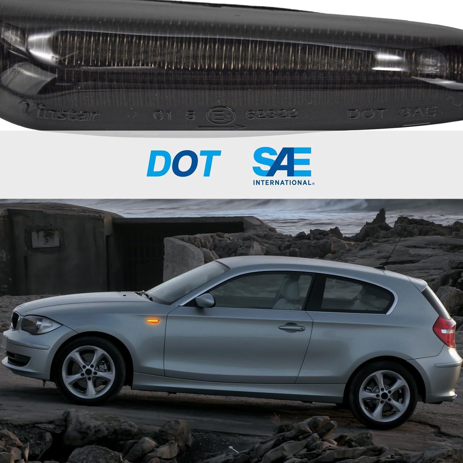 Luces de Marcador Lateral LED AUYICH Lente Ahumada 2 Unidades