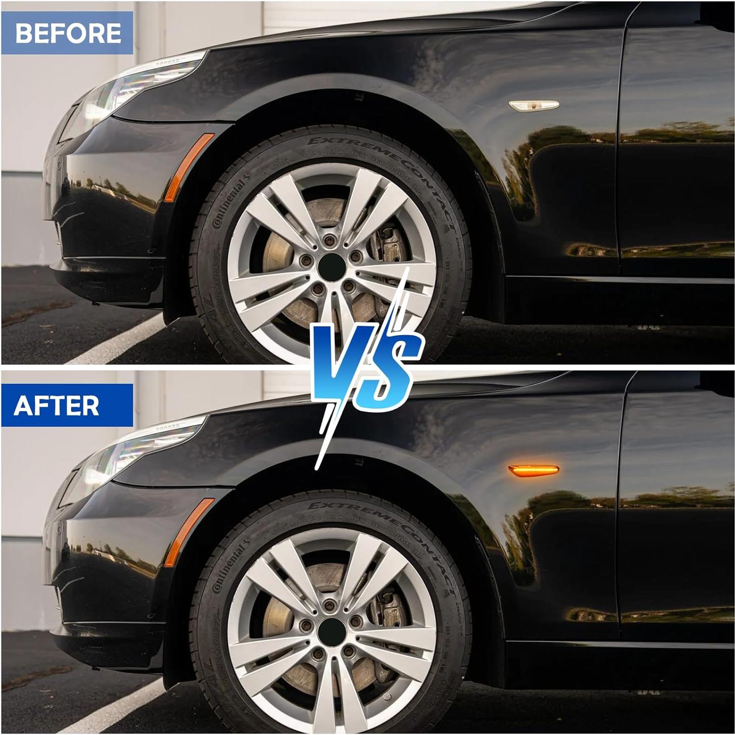 Luces de Marcador Lateral LED AUYICH Lente Ahumada 2 Unidades