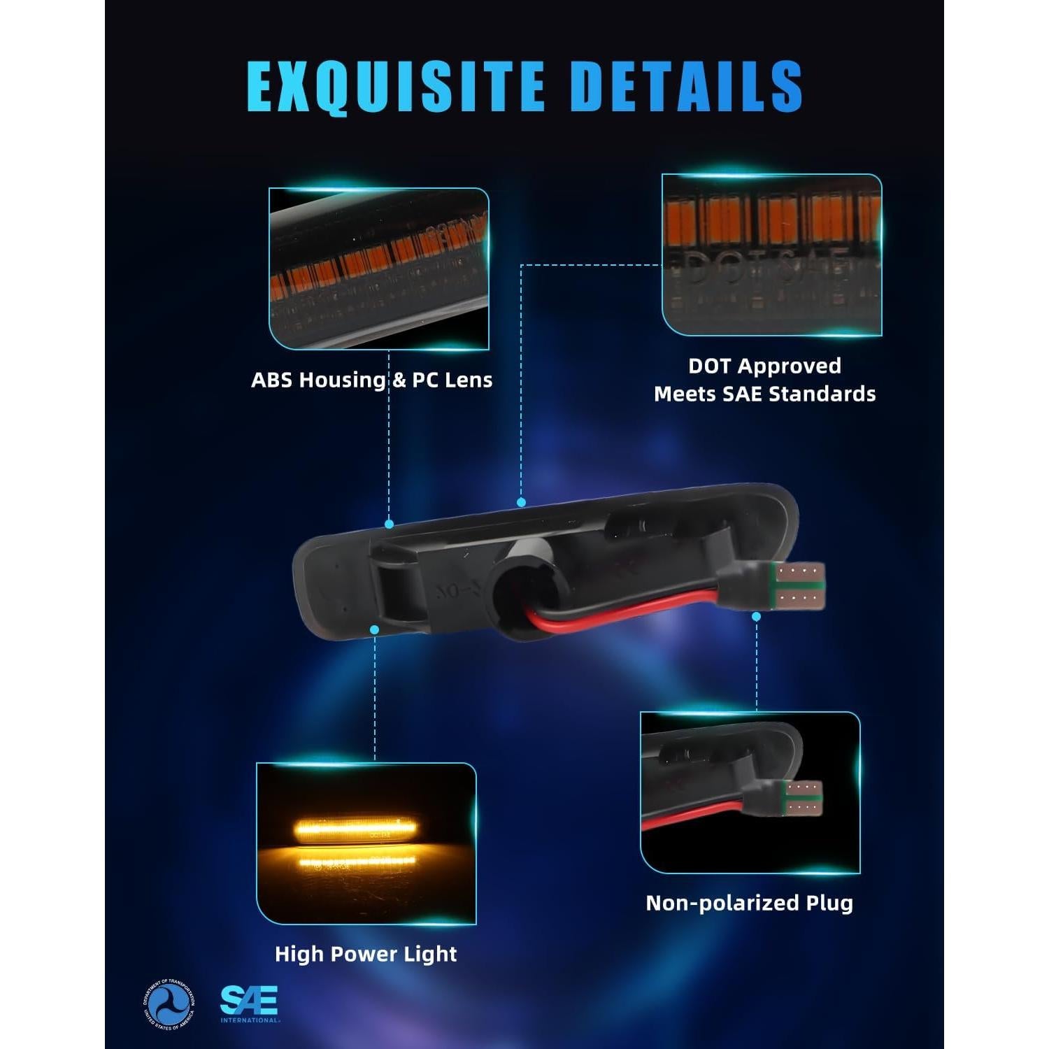 Luces de Marcador Lateral LED DYNVEX para BMW E46 1999-2001