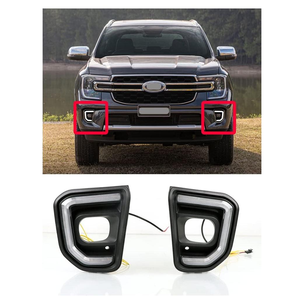 Luz de Niebla LED DRL Ámbar y Blanca para Ford Everest 2022-2023