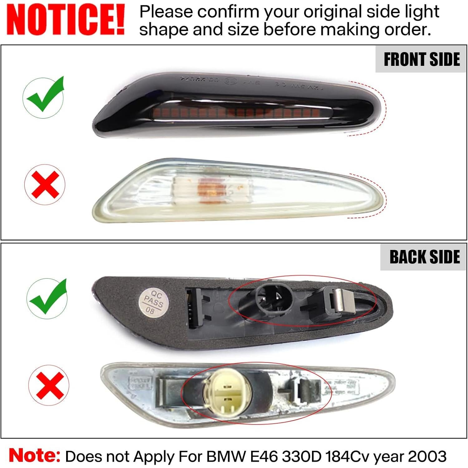 Luces de Marcador Lateral LED Secuencial FetonAuto BMW E60 E90 E92 E93