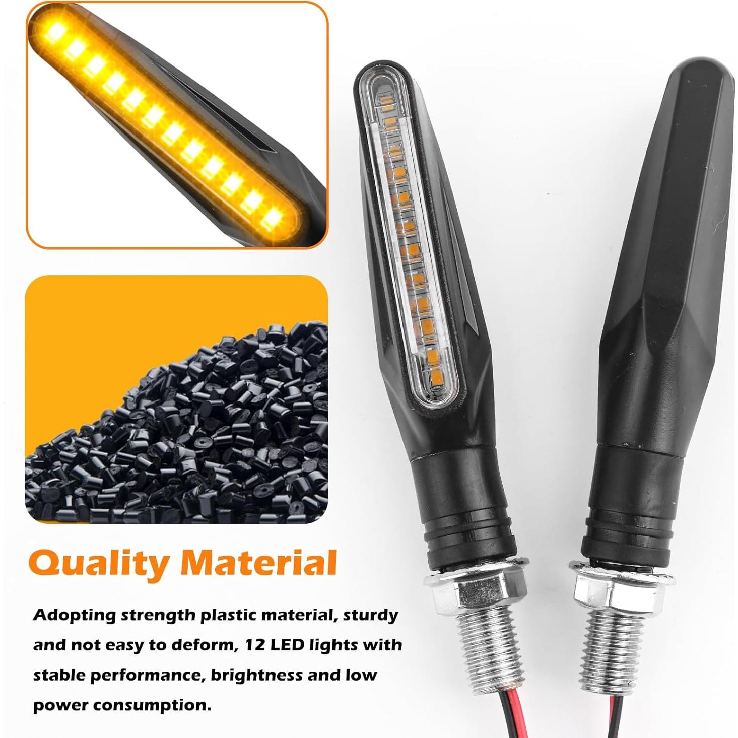 Señales de Giro LED YGDMD para Motocicleta 12V Amarillo