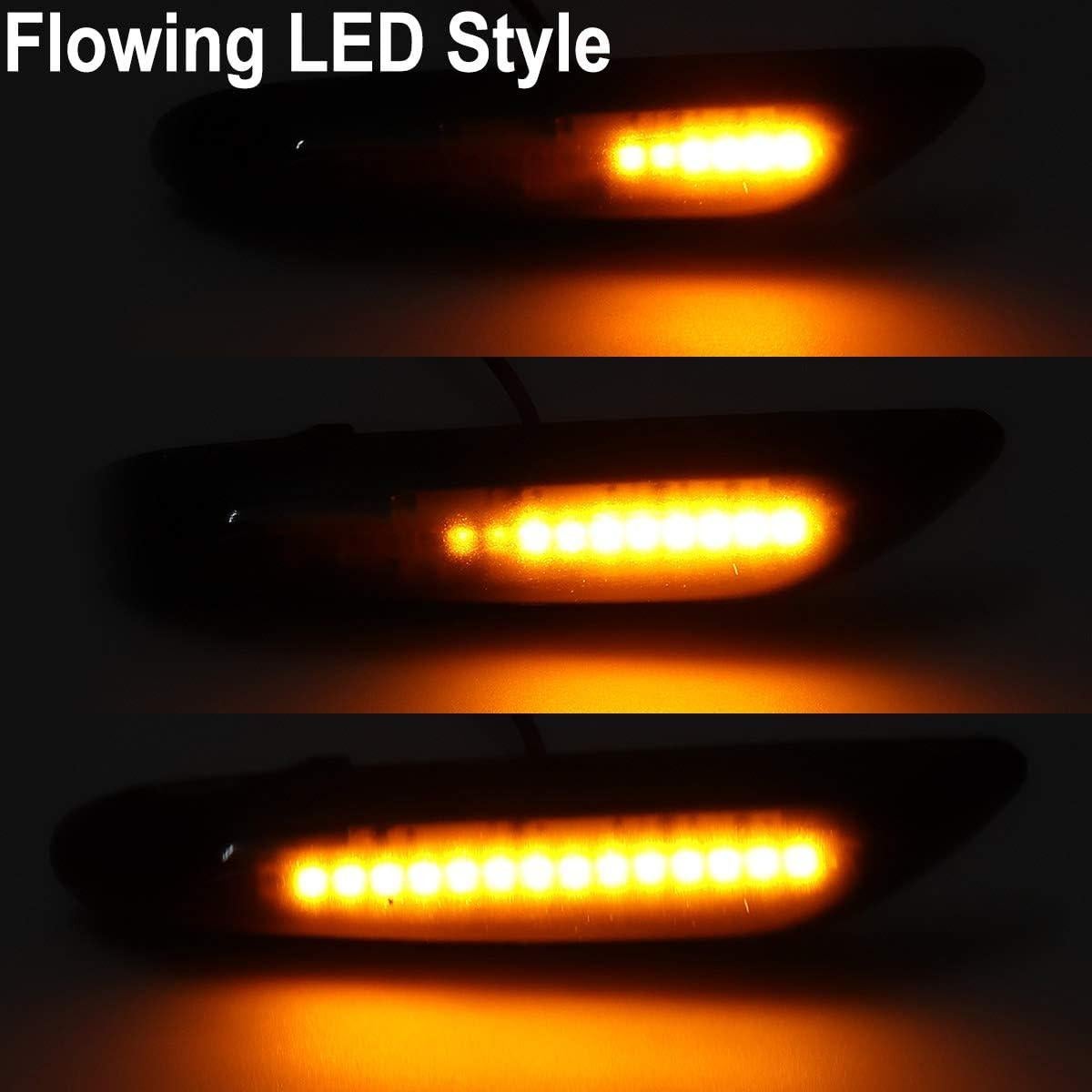 Luz de Marcador Lateral LED Ámbar Secuencial Dunxunn para BMW