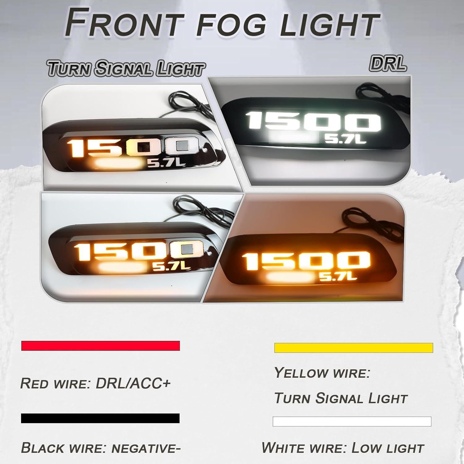 Luz de Marcador Lateral LED GEEGEETOP para Dodge RAM 1500 2019-2024