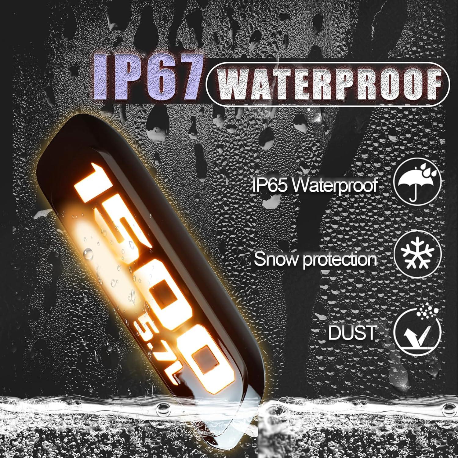 Luz de Marcador Lateral LED GEEGEETOP para Dodge RAM 1500 2019-2024