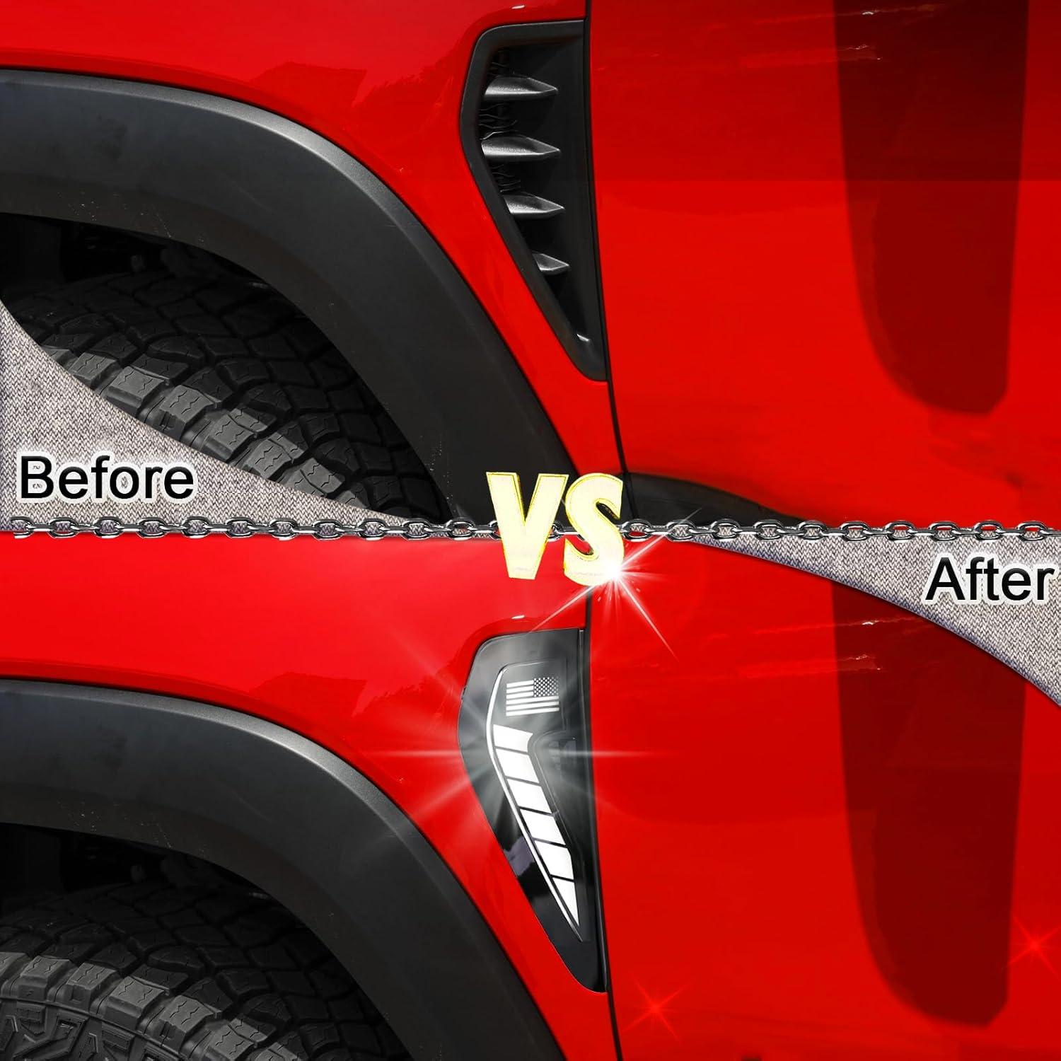 Luces LED de Marcador para Dodge RAM TRX 2021-2024 | Giro Secuencial Ámbar y DRL Blanca