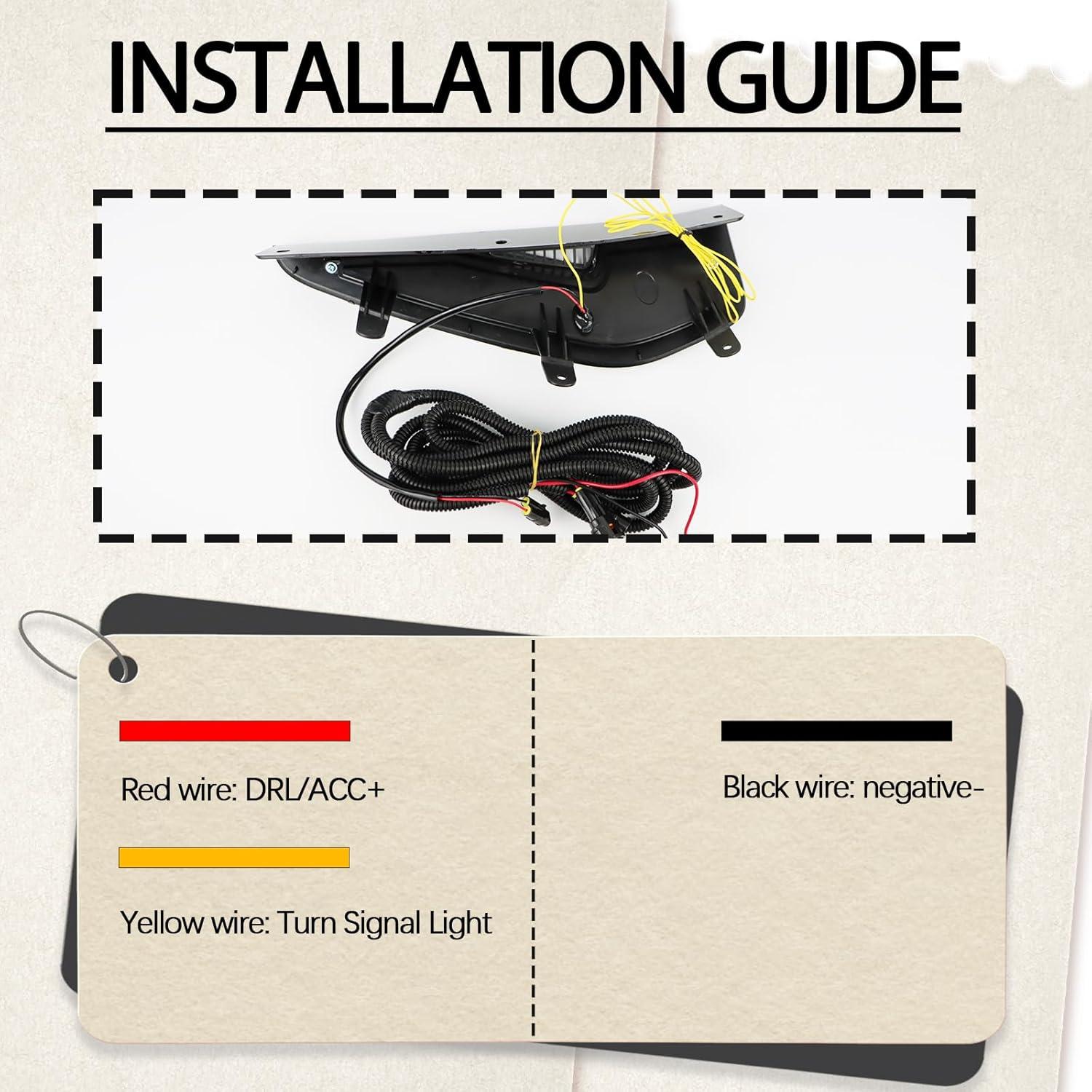 Luces LED de Marcador para Dodge RAM TRX 2021-2024 | Giro Secuencial Ámbar y DRL Blanca