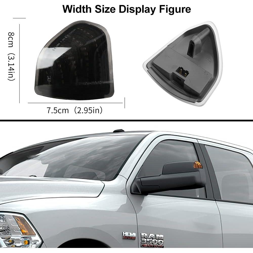 Luz de Señal de Giro LED Jinfili para Espejo Dodge Ram 2010-2018