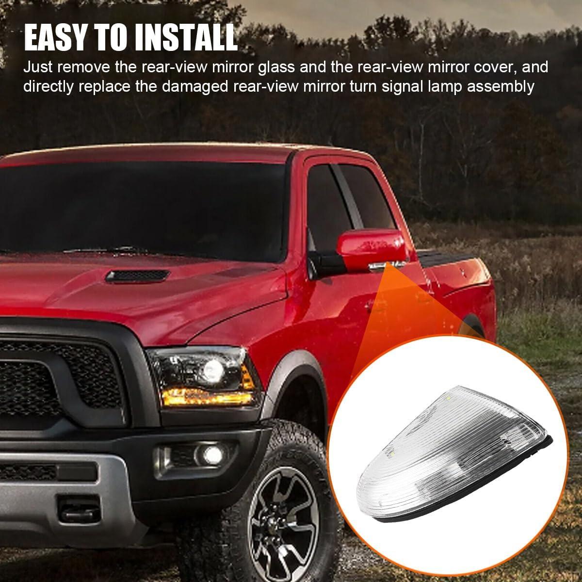 Luz de Señal de Giro en Espejo Frontal Dodge Ram 1500 2009-2018